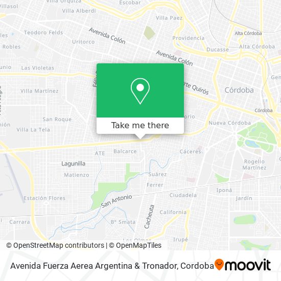 Mapa de Avenida Fuerza Aerea Argentina & Tronador