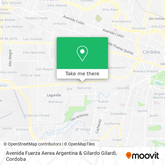 Mapa de Avenida Fuerza Aerea Argentina & Gilardo Gilardi