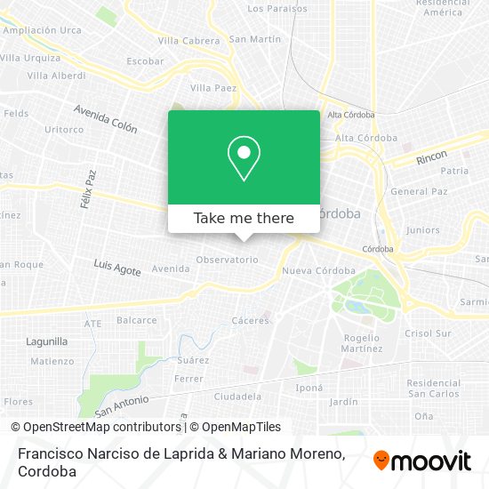 Francisco Narciso de Laprida & Mariano Moreno map