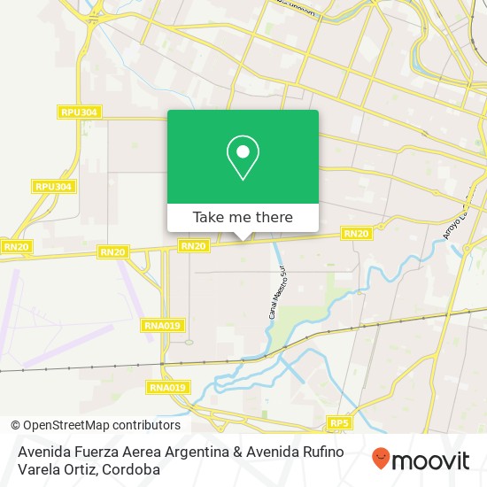 Avenida Fuerza Aerea Argentina & Avenida Rufino Varela Ortiz map