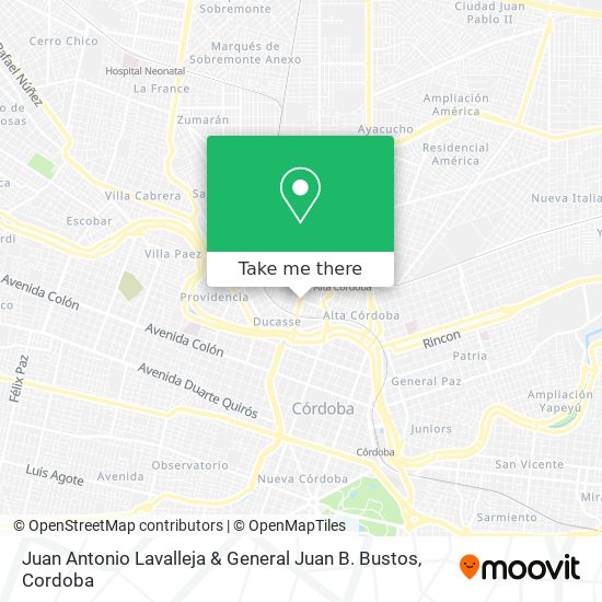 Juan Antonio Lavalleja & General Juan B. Bustos map
