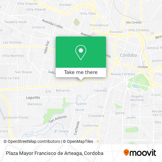 Plaza Mayor Francisco de Arteaga map