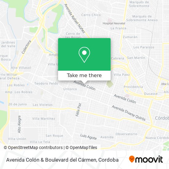 Mapa de Avenida Colón & Boulevard del Cármen