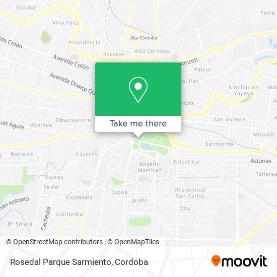 Rosedal Parque Sarmiento map