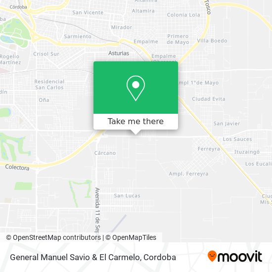 Mapa de General Manuel Savio & El Carmelo