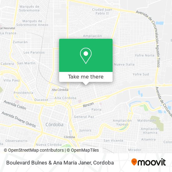 Boulevard Bulnes & Ana María Janer map