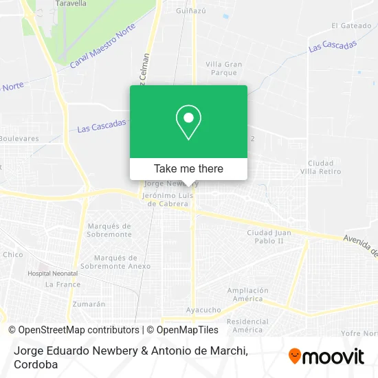 Jorge Eduardo Newbery & Antonio de Marchi map