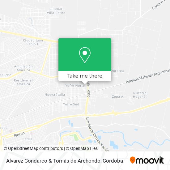 Álvarez Condarco & Tomás de Archondo map