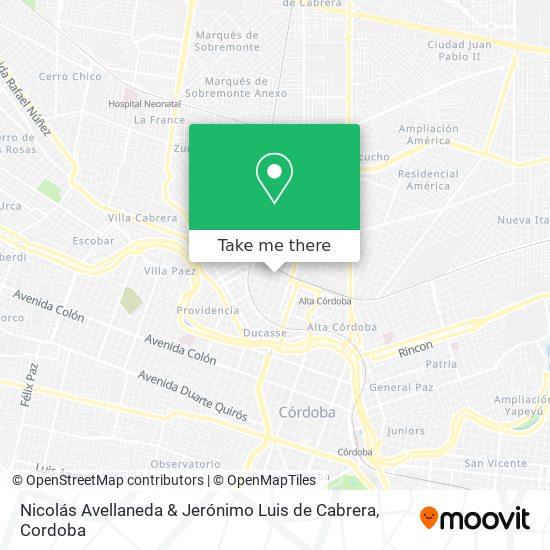 Mapa de Nicolás Avellaneda & Jerónimo Luis de Cabrera