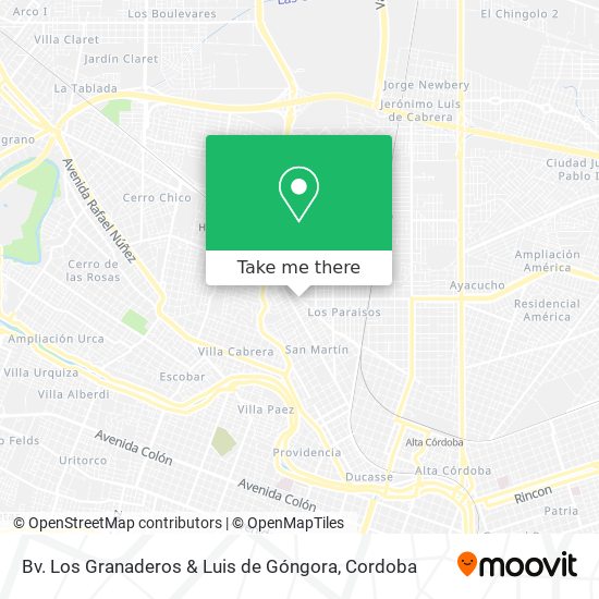 Bv. Los Granaderos & Luis de Góngora map