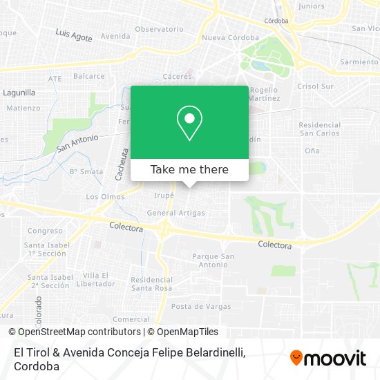 El Tirol & Avenida Conceja Felipe Belardinelli map