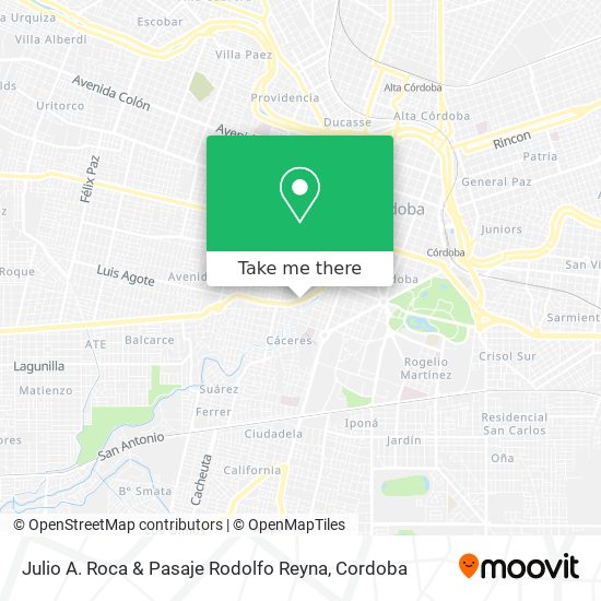 Julio A. Roca & Pasaje Rodolfo Reyna map