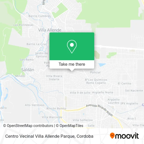 Centro Vecinal Villa Allende Parque map