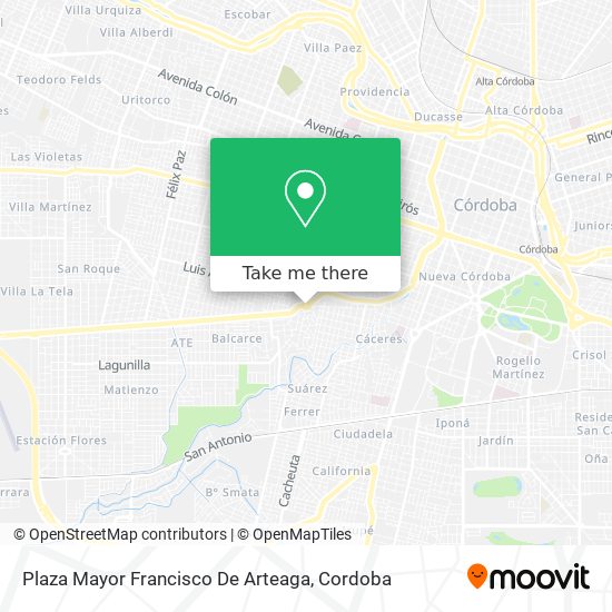 Mapa de Plaza Mayor Francisco De Arteaga