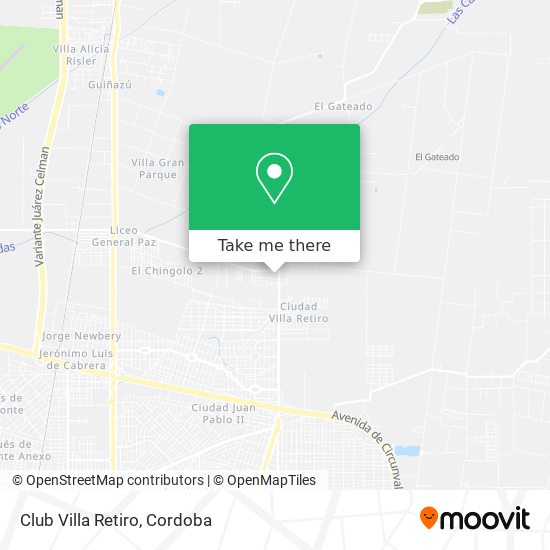 Club Villa Retiro map