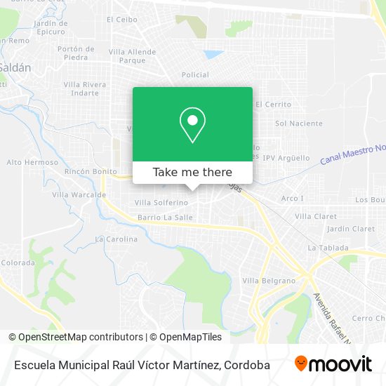 Mapa de Escuela Municipal Raúl Víctor Martínez