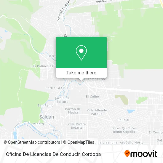 Mapa de Oficina De Licencias De Conducir
