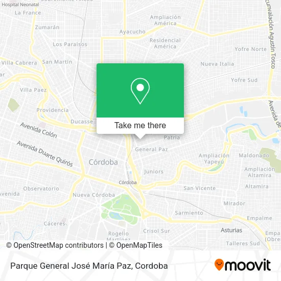 Mapa de Parque General José María Paz