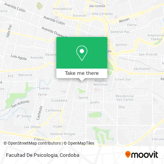 Mapa de Facultad De Psicologia