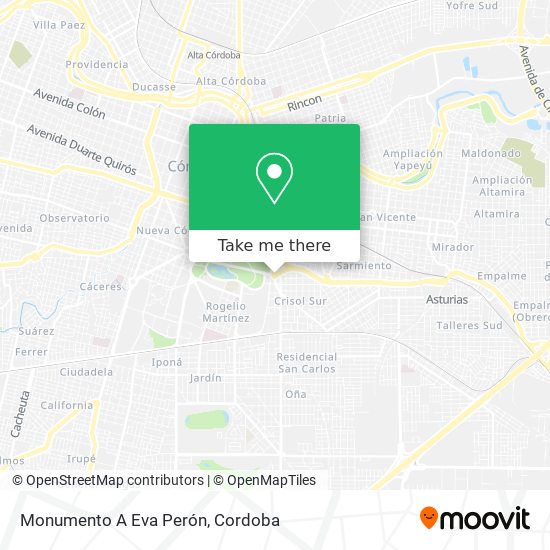 Mapa de Monumento A Eva Perón