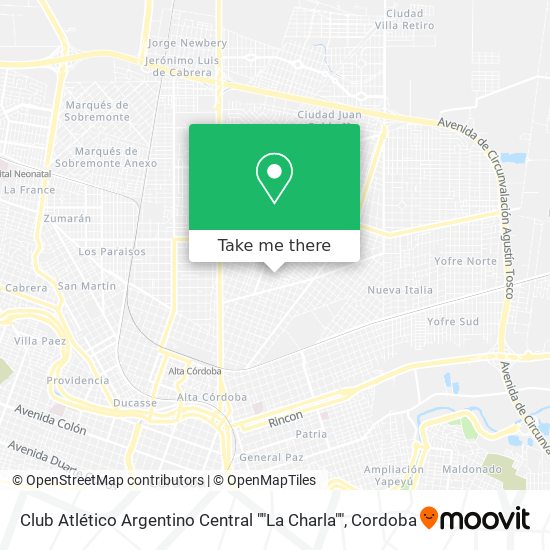 Club Atlético Argentino Central ""La Charla"" map