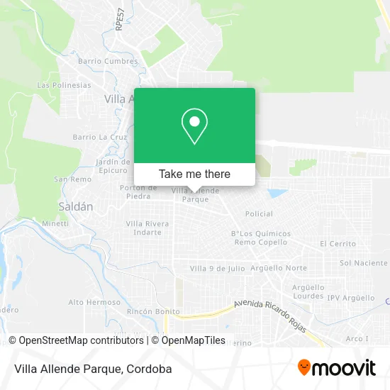 Villa Allende Parque map
