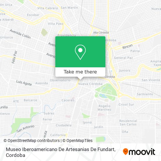 Museo Iberoamericano De Artesanias De Fundart map