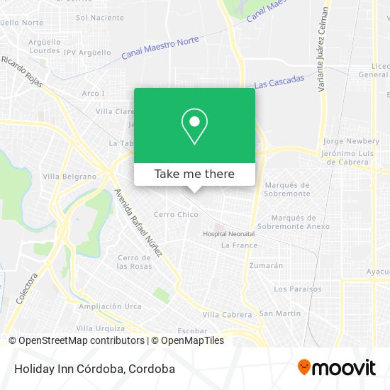 Holiday Inn Córdoba map