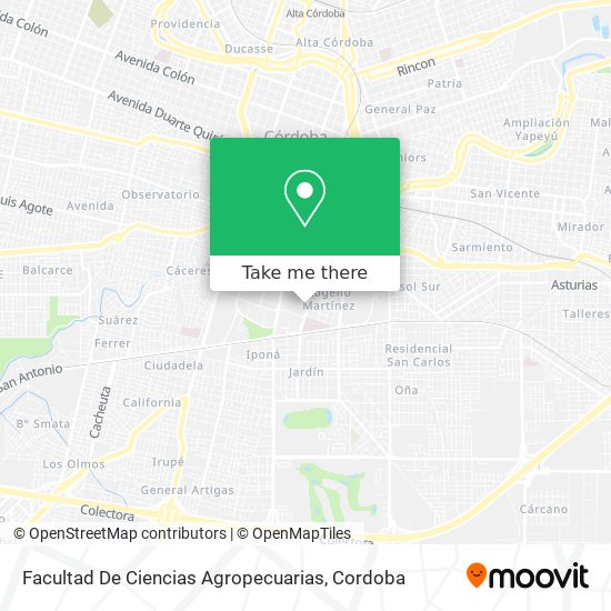 Facultad De Ciencias Agropecuarias map
