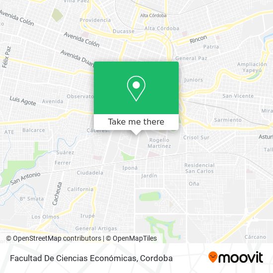 Mapa de Facultad De Ciencias Económicas