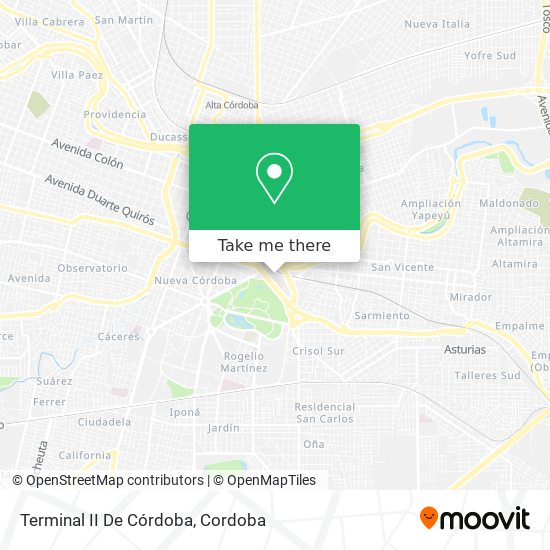 Terminal II De Córdoba map