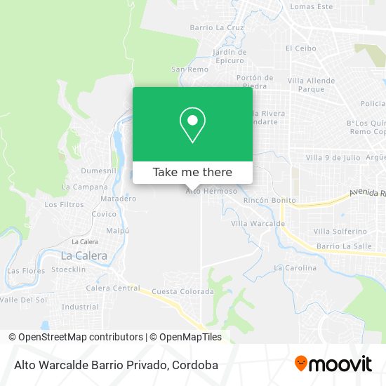 Mapa de Alto Warcalde Barrio Privado