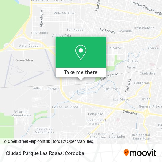 Ciudad Parque Las Rosas map