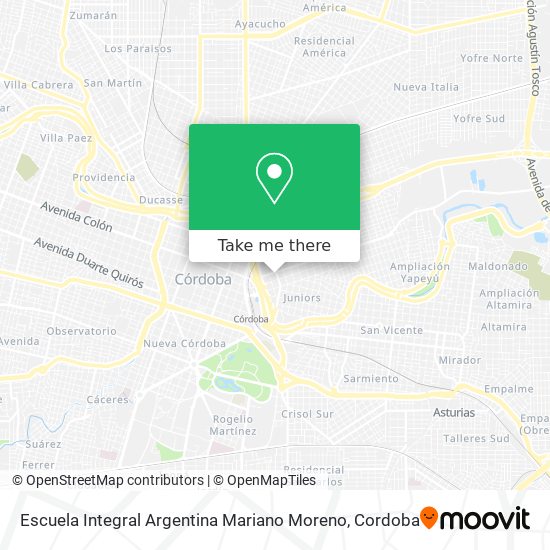 Escuela Integral Argentina Mariano Moreno map