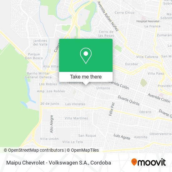 Maipu Chevrolet - Volkswagen S.A. map