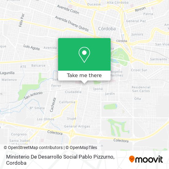 Ministerio De Desarrollo Social Pablo Pizzurno map