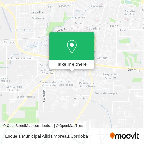 Mapa de Escuela Municipal Alicia Moreau