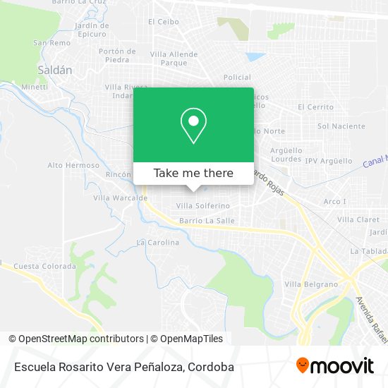 Mapa de Escuela Rosarito Vera Peñaloza