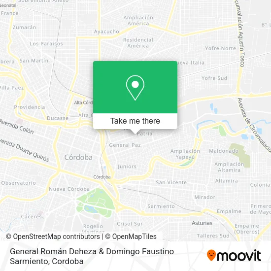 Mapa de General Román Deheza & Domingo Faustino Sarmiento