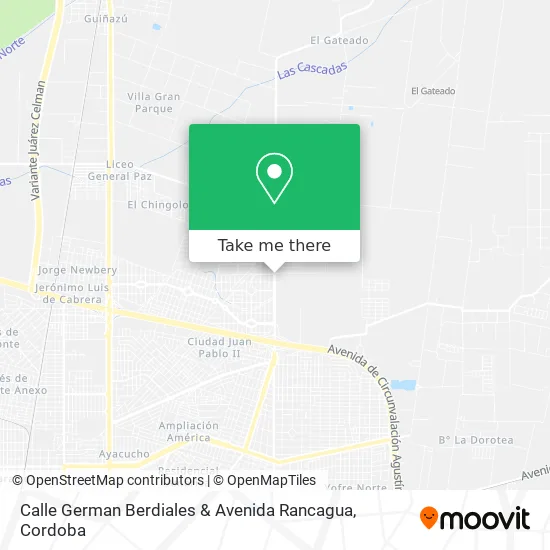 Calle German Berdiales & Avenida Rancagua map