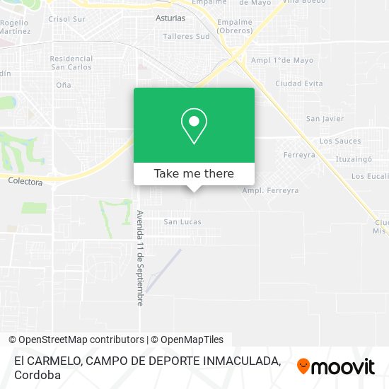 El CARMELO, CAMPO DE DEPORTE INMACULADA map