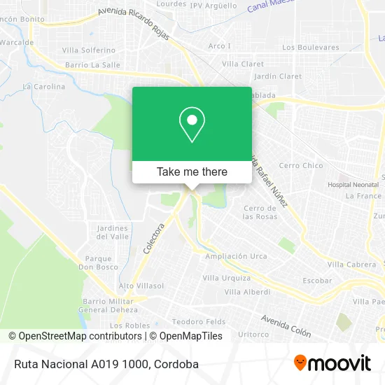 Ruta Nacional A019 1000 map