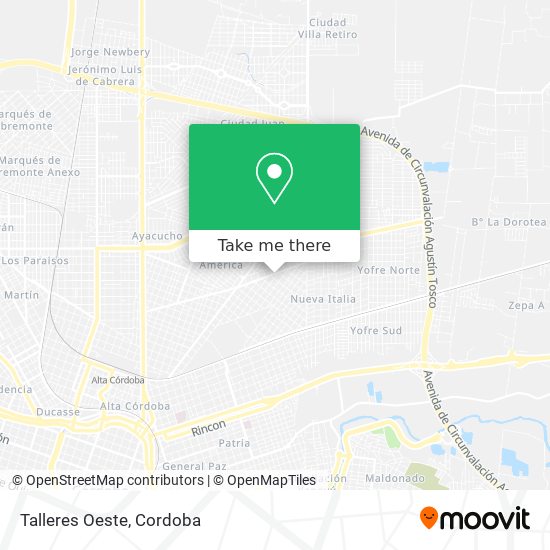 Talleres Oeste map