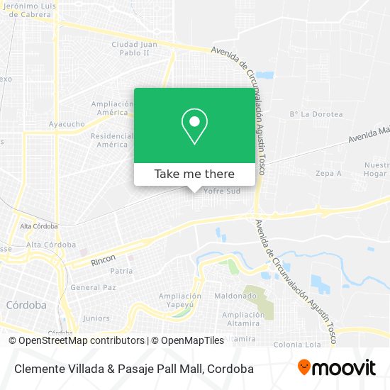 Clemente Villada & Pasaje Pall Mall map