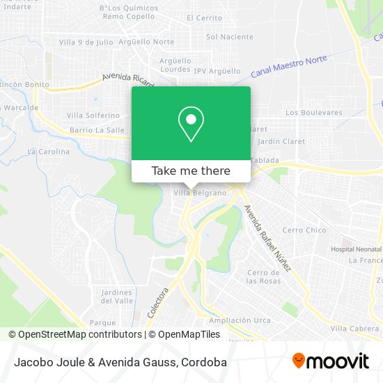 Jacobo Joule & Avenida Gauss map