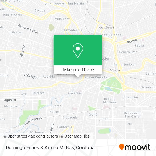 Mapa de Domingo Funes & Arturo M. Bas