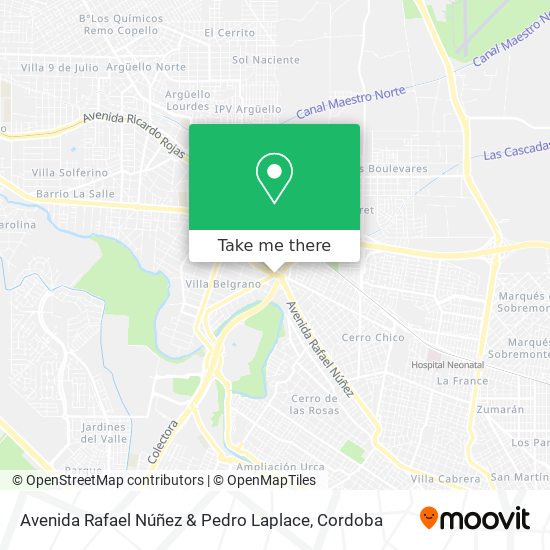 Avenida Rafael Núñez & Pedro Laplace map