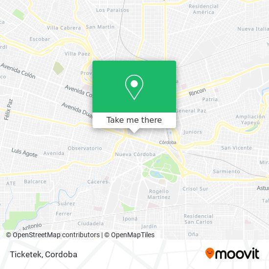 Ticketek map