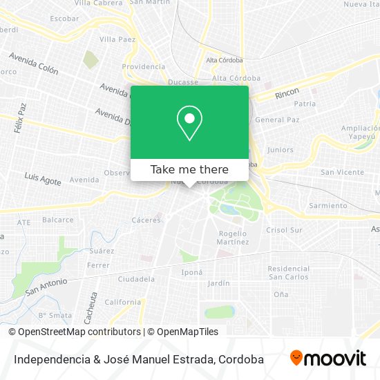 Independencia & José Manuel Estrada map