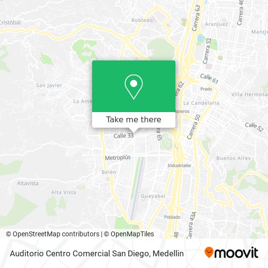 Mapa de Auditorio Centro Comercial San Diego